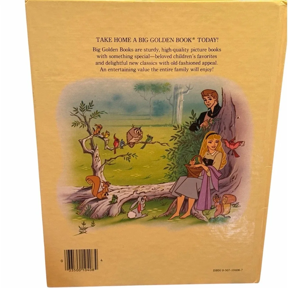 VINTAGE 1986 Golden Book Disney Sleeping Beauty Hardcover (A Big Golden Book)